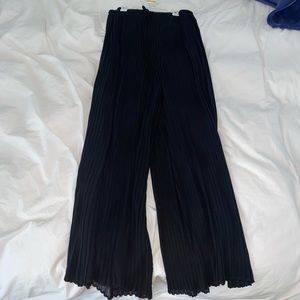 pleated sheer trousers